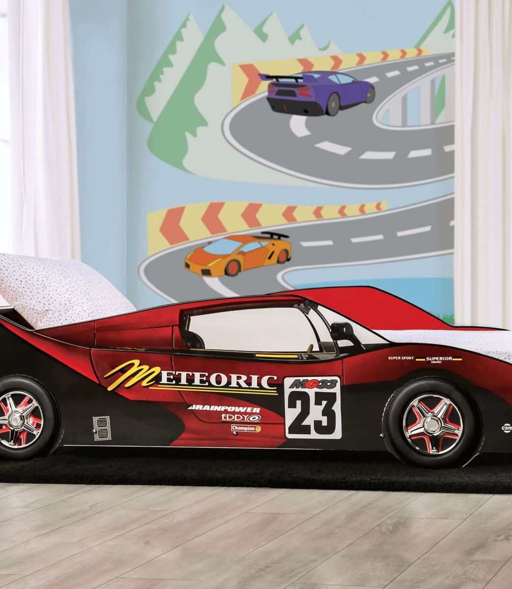 Dustrack Red Twin Car Bed - Ornate Home