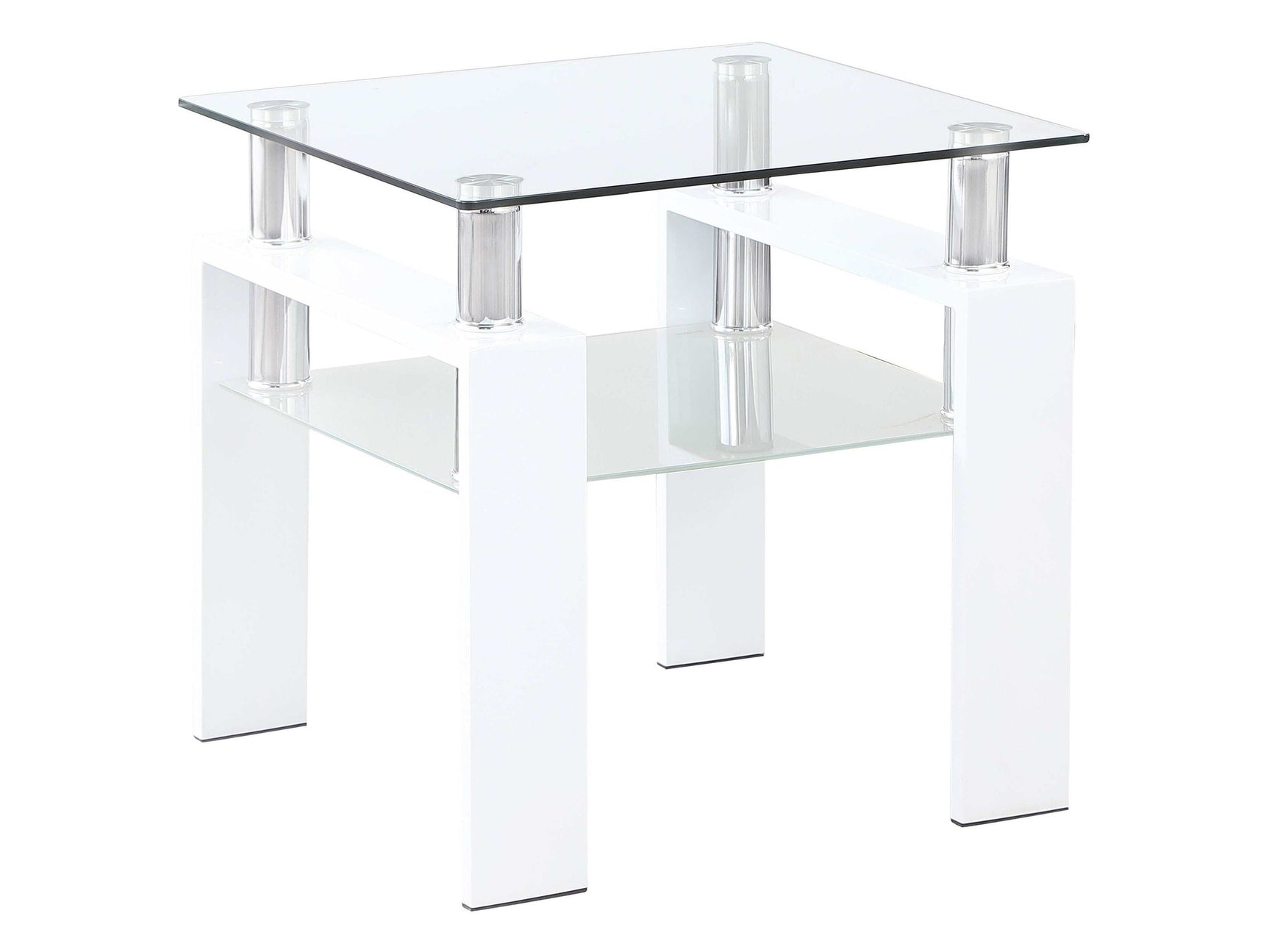 Dyer White End Table - Ornate Home