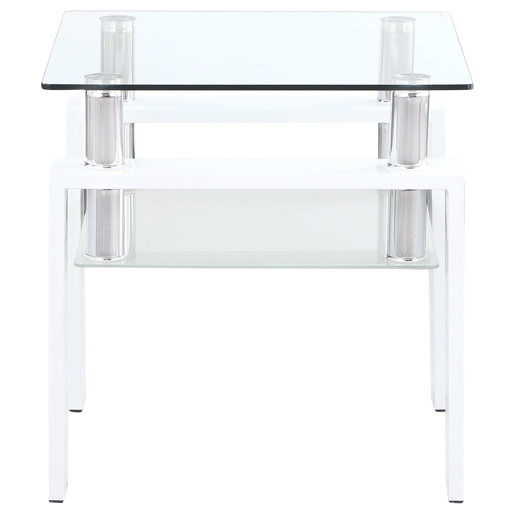 Dyer White End Table - Ornate Home