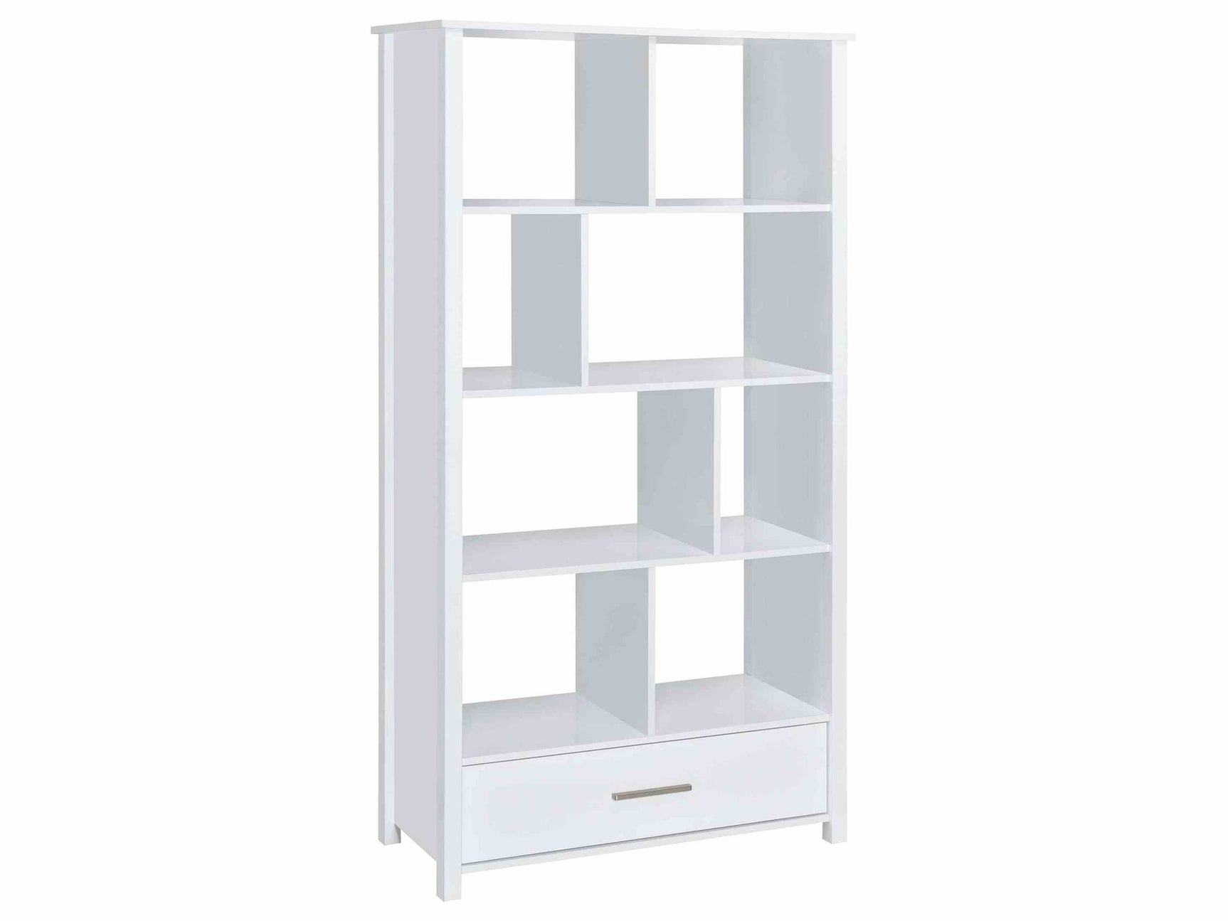 Dylan High Gloss White Bookcase - Ornate Home