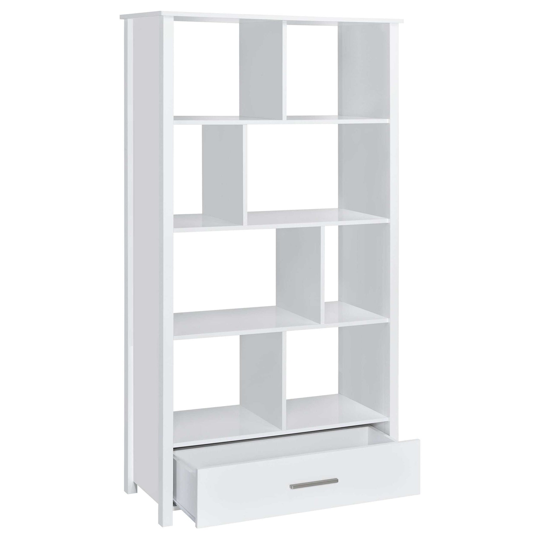 Dylan High Gloss White Bookcase - Ornate Home