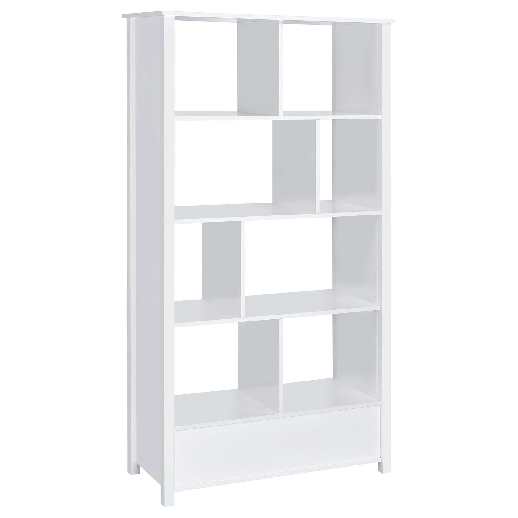 Dylan High Gloss White Bookcase - Ornate Home