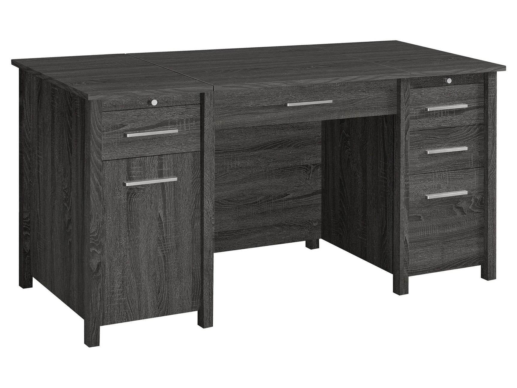 Dylan Weathered Grey Lift Top Computer Desk - Ornate Home