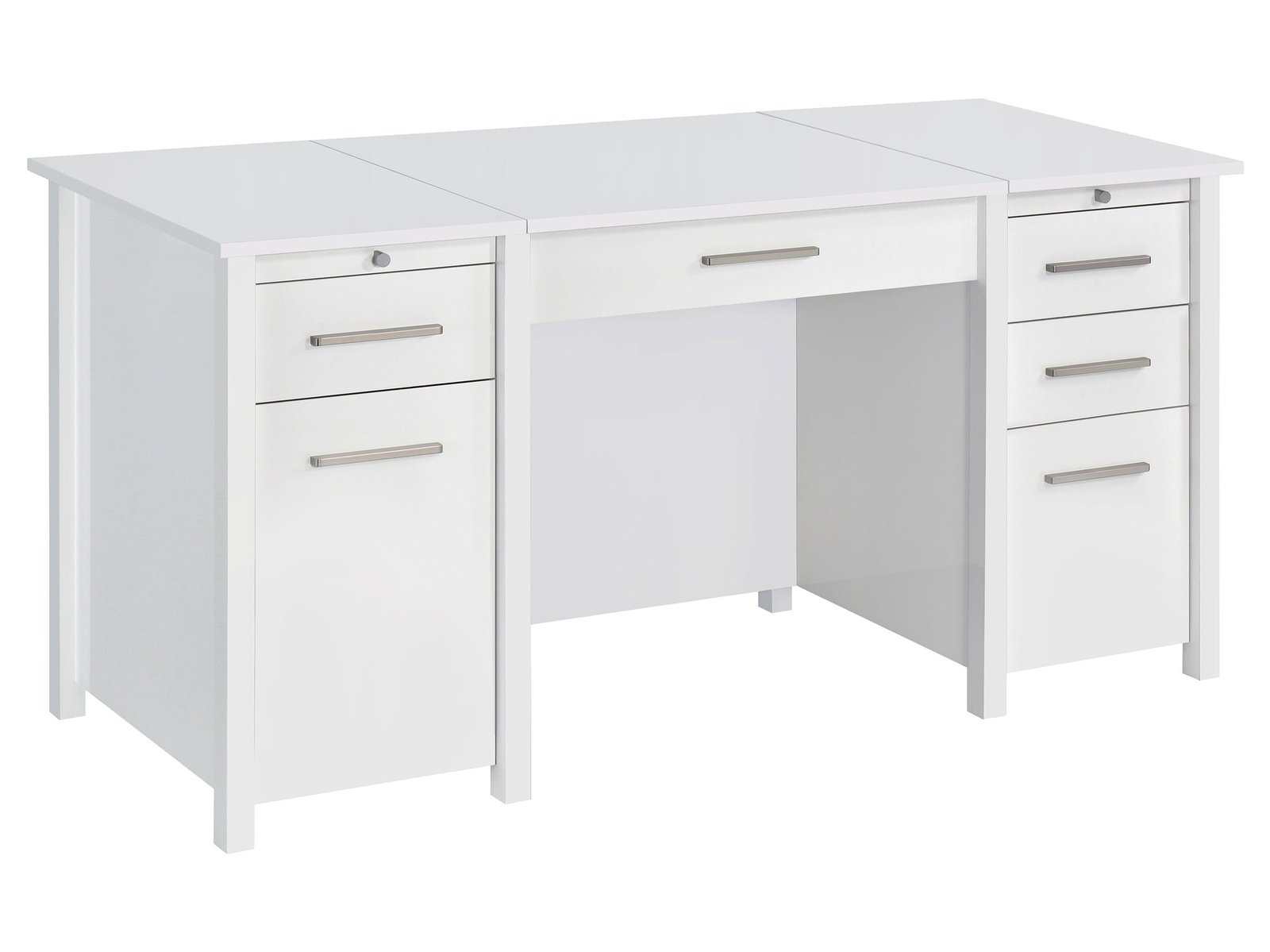 Dylan White High Gloss Lift Top Computer Desk - Ornate Home