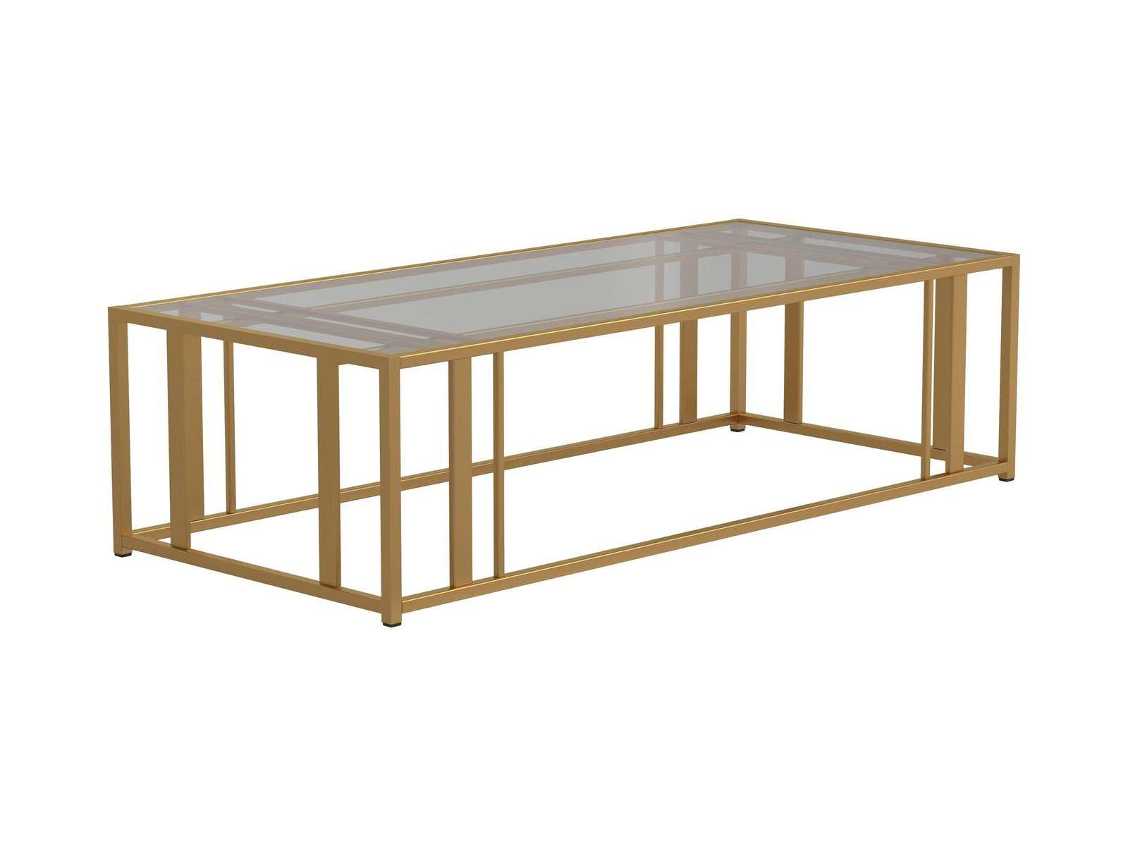 Eastbrook Matte Brass Metal Frame Coffee Table - Ornate Home