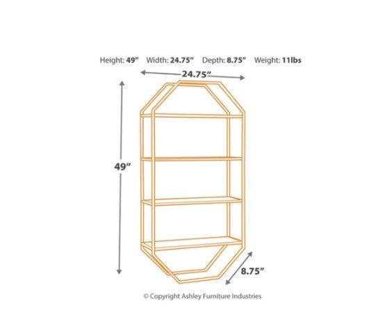Elea Wall Shelf Black/Natural 4 Rack - Ornate Home