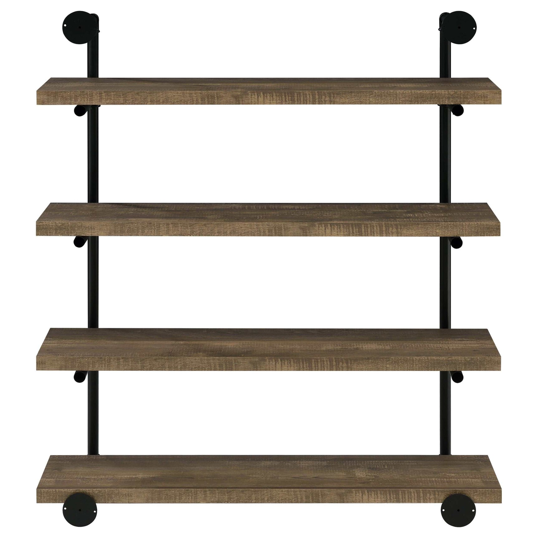 Elmcrest Rustic Oak / Black 4 "W Wall Shelf - Ornate Home