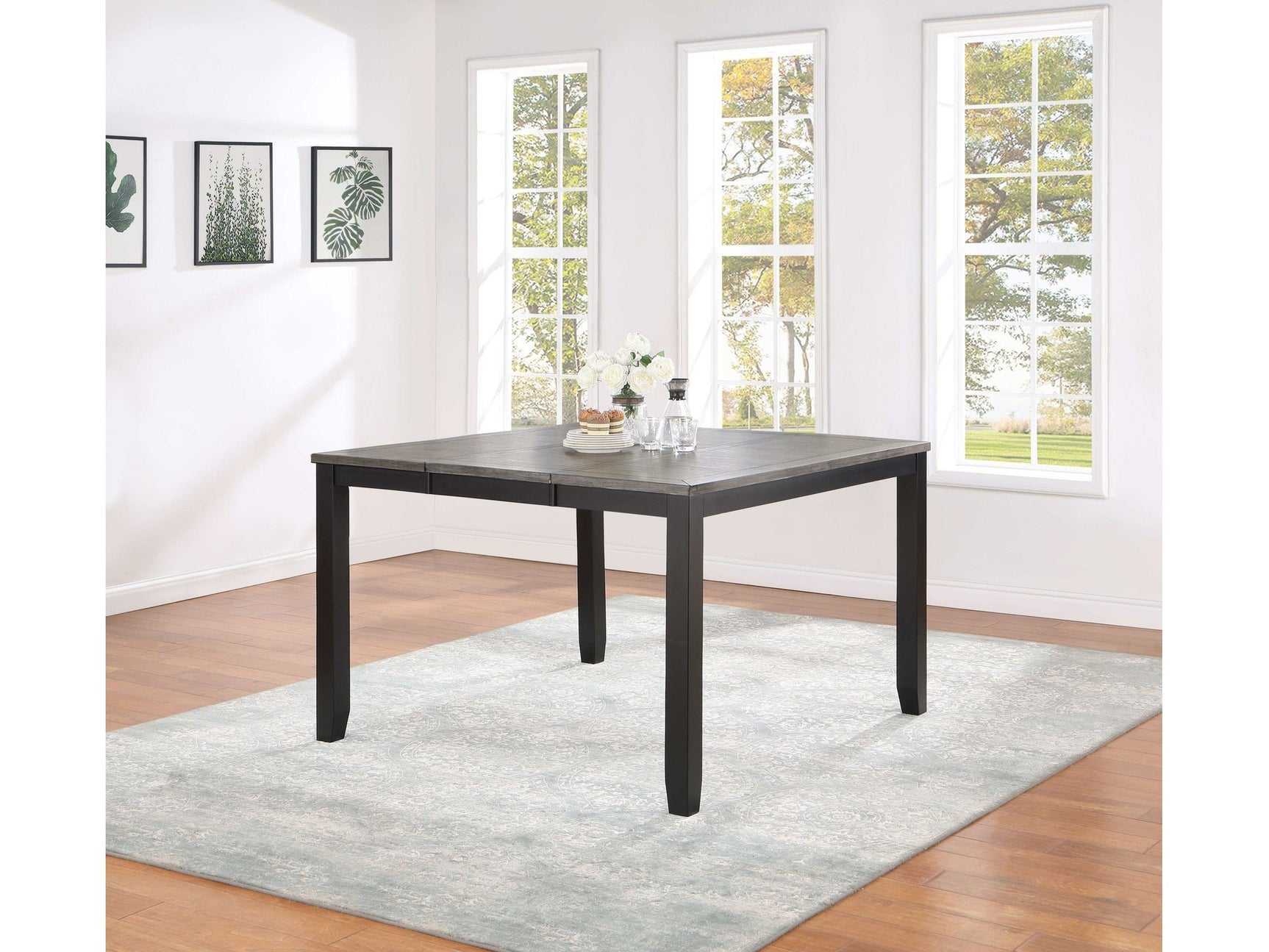 Elodie Grey / Black Counter Height Dining Table - Ornate Home