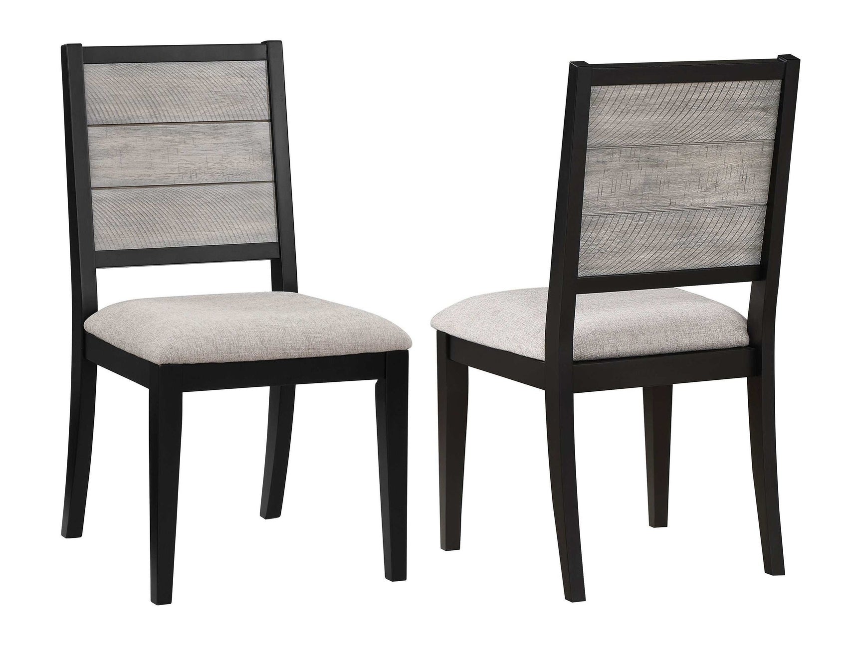 Elodie Grey / Black Side Chair (Set of 2) - Ornate Home