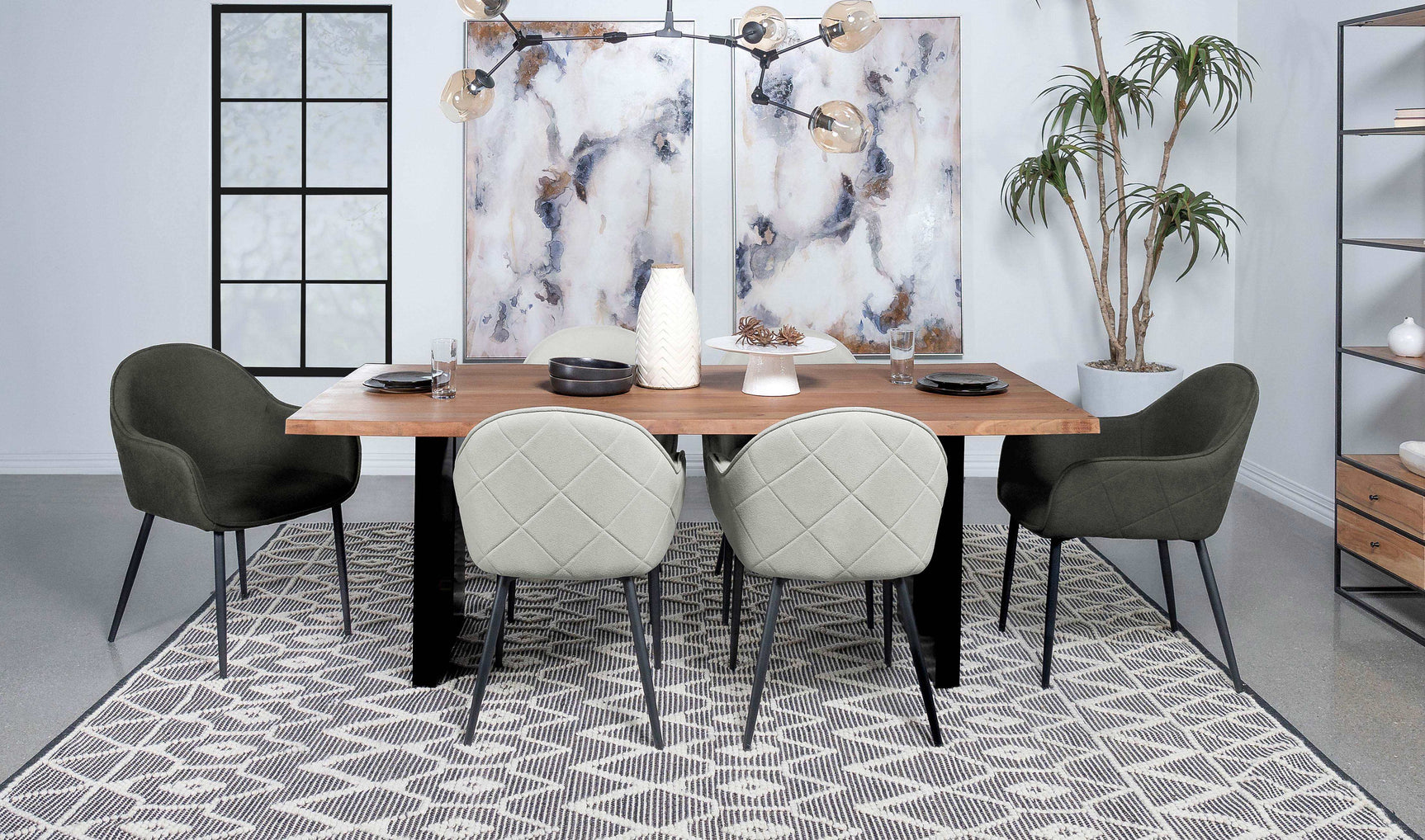 Emma Charcoal Arm Chair - Ornate Home