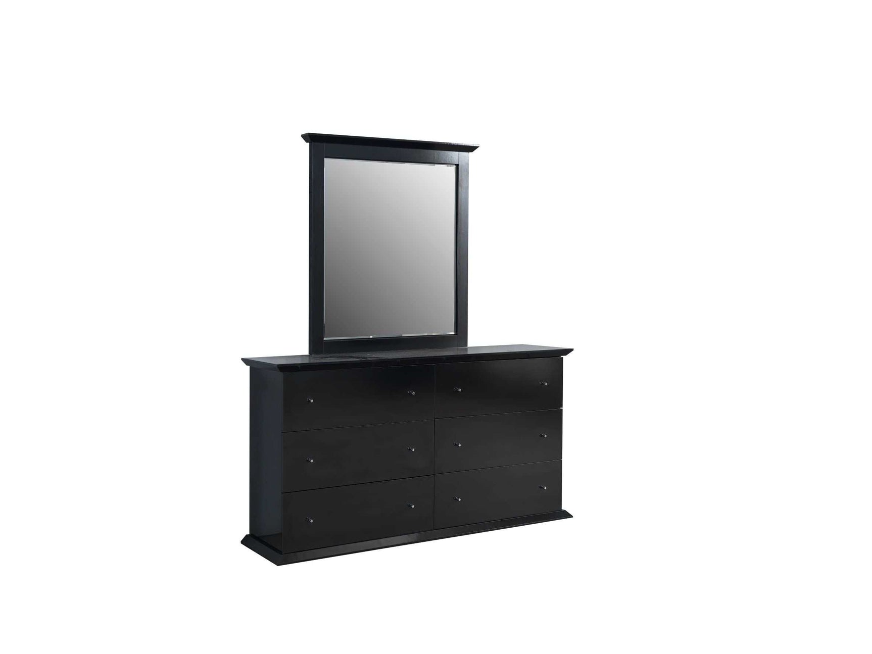 Erika Black 4-Piece Queen Bedroom Set - Ornate Home