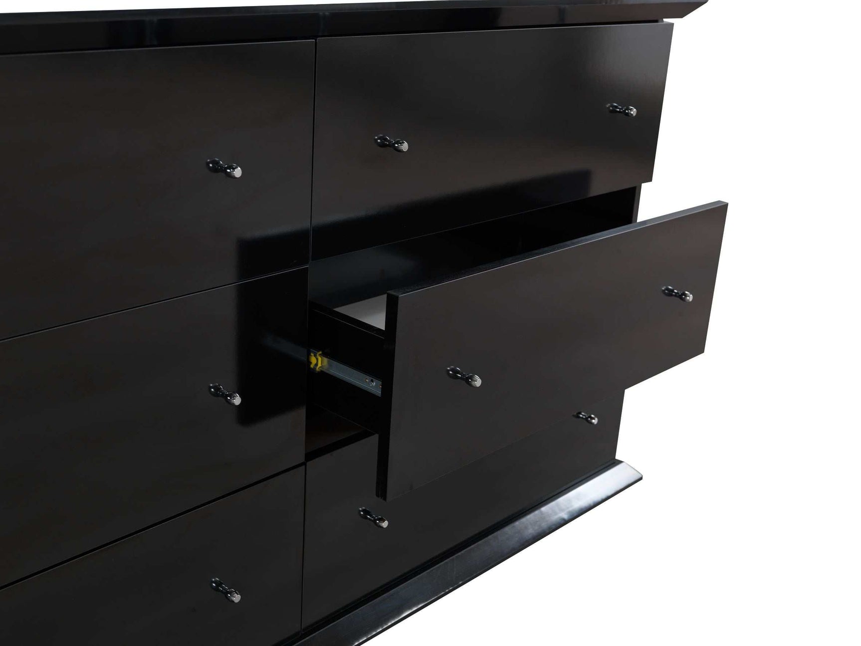 Erika Black 4-Piece Queen Bedroom Set - Ornate Home