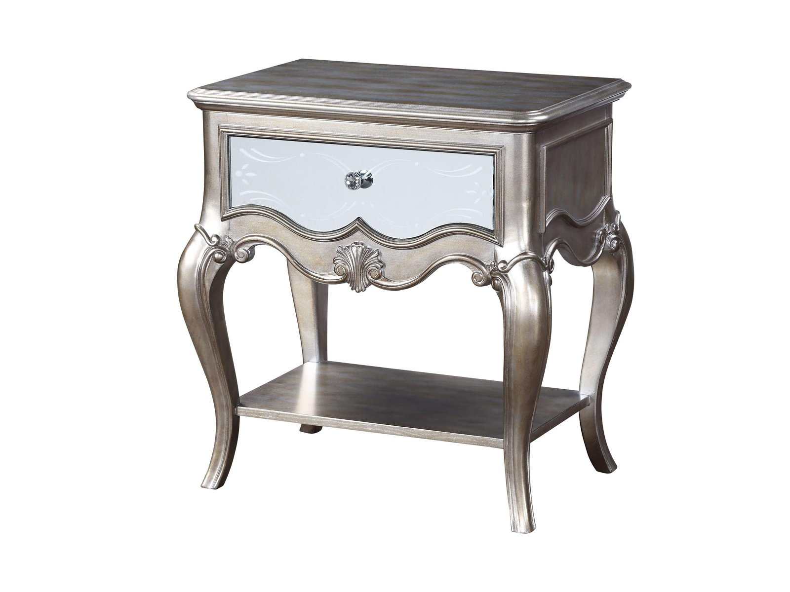 Esteban Antique Champagne Nightstand / 1 Drw. - Ornate Home