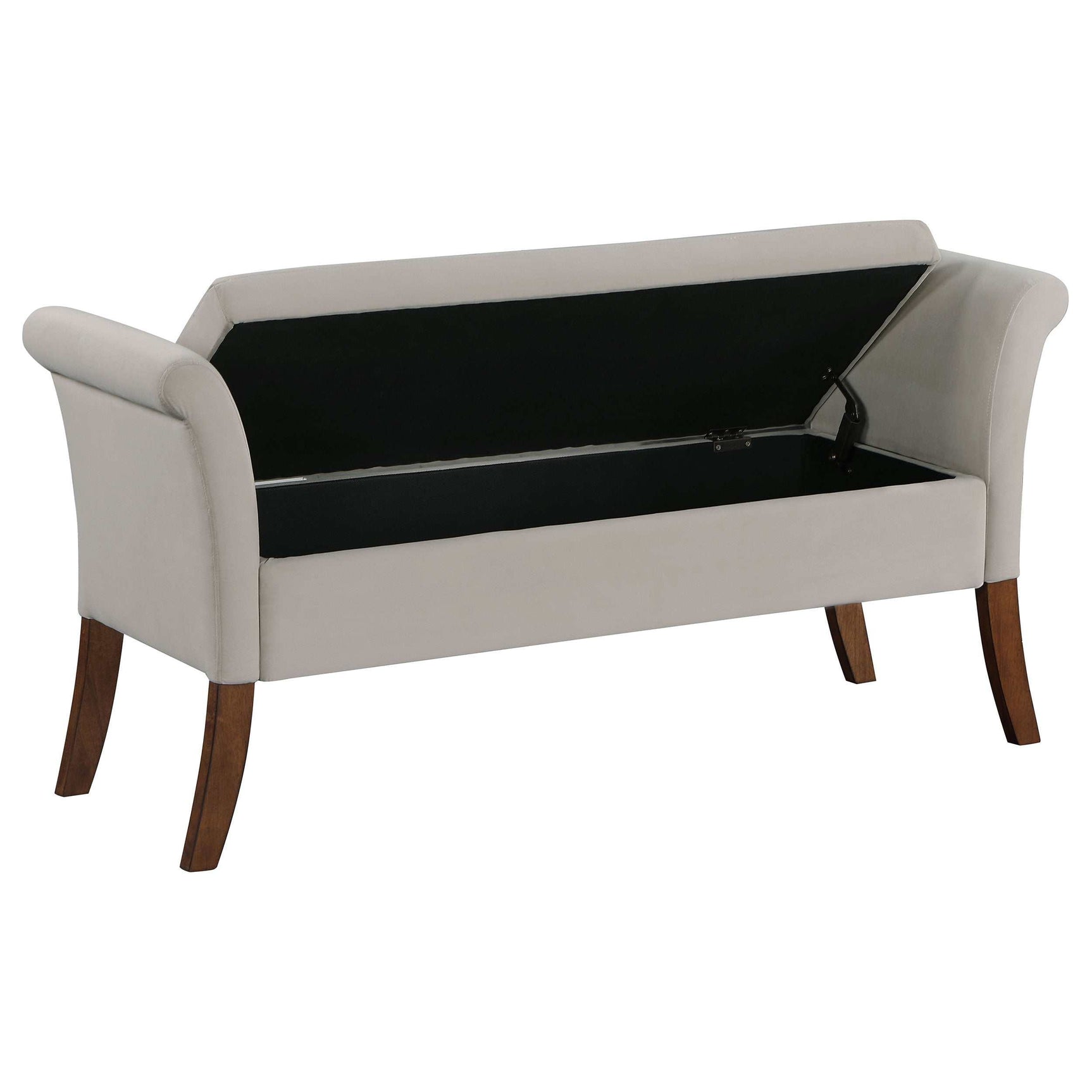 Farrah Beige / Brown Storage Bench - Ornate Home
