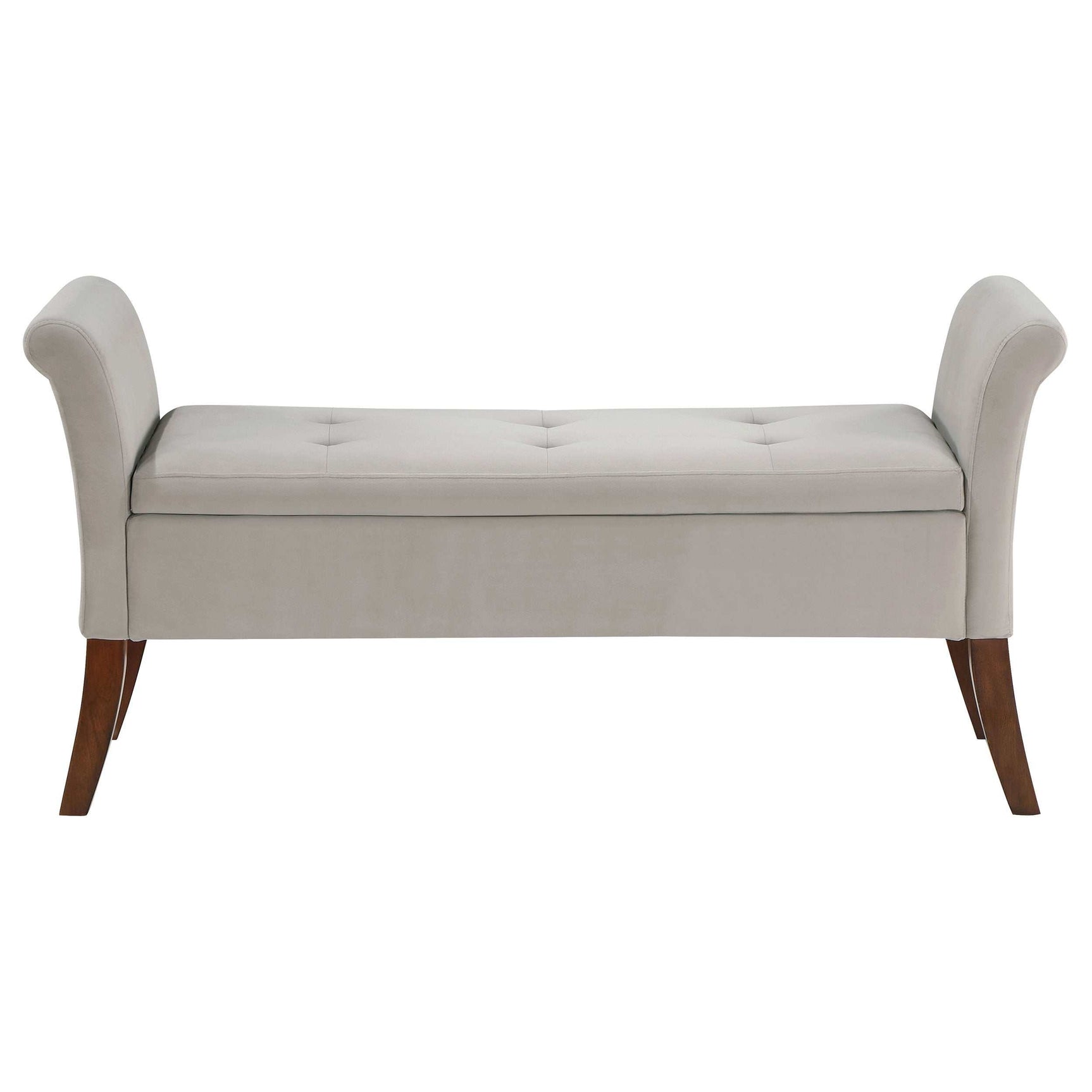 Farrah Beige / Brown Storage Bench - Ornate Home