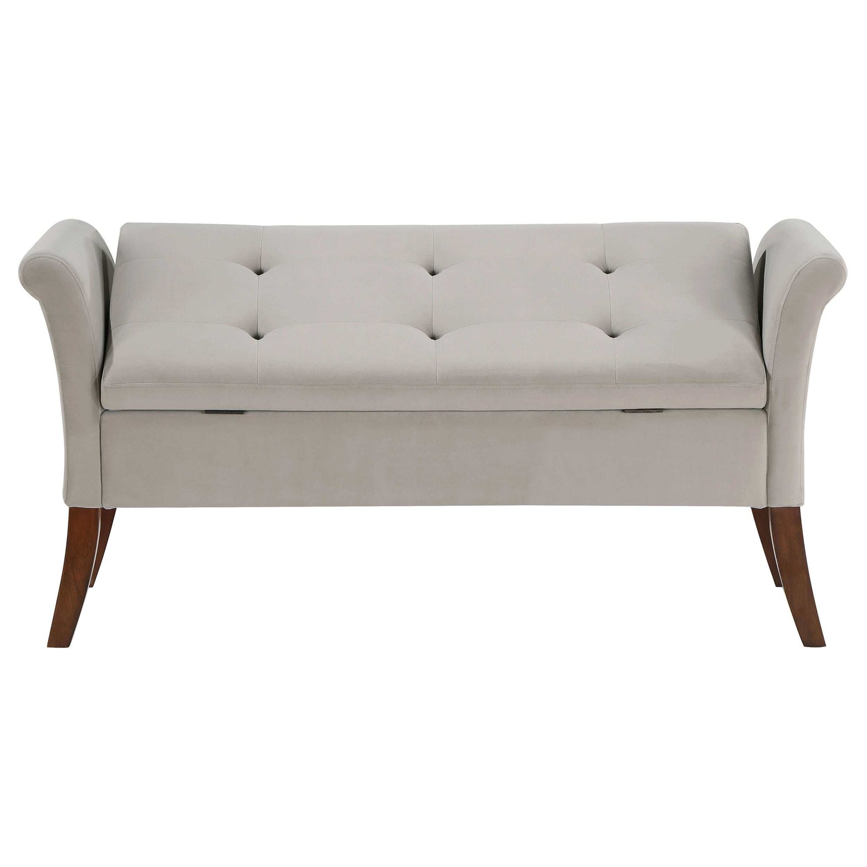 Farrah Beige / Brown Storage Bench - Ornate Home