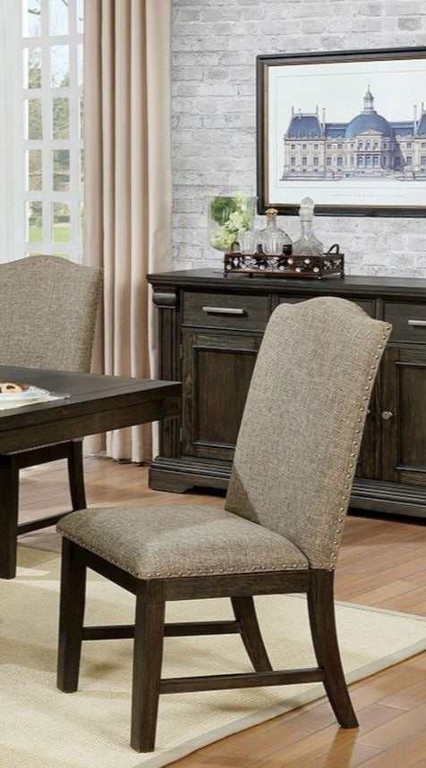 Faulk Espresso & Warm Gray Dining Chair (Set of 2) - Ornate Home