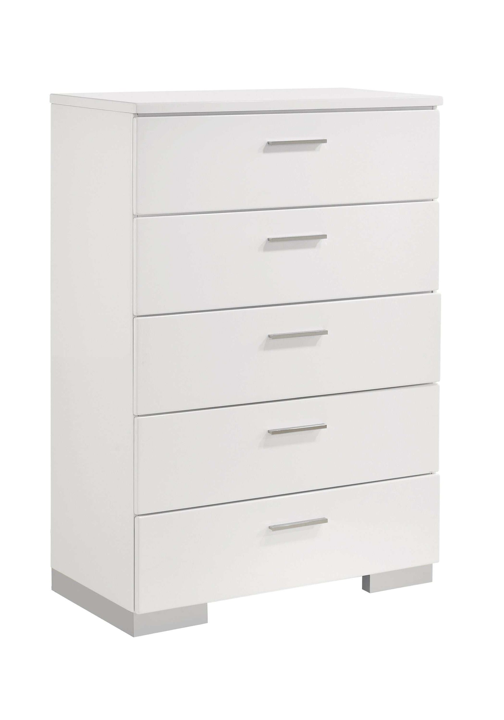 Felicity Glossy White Chest - Ornate Home