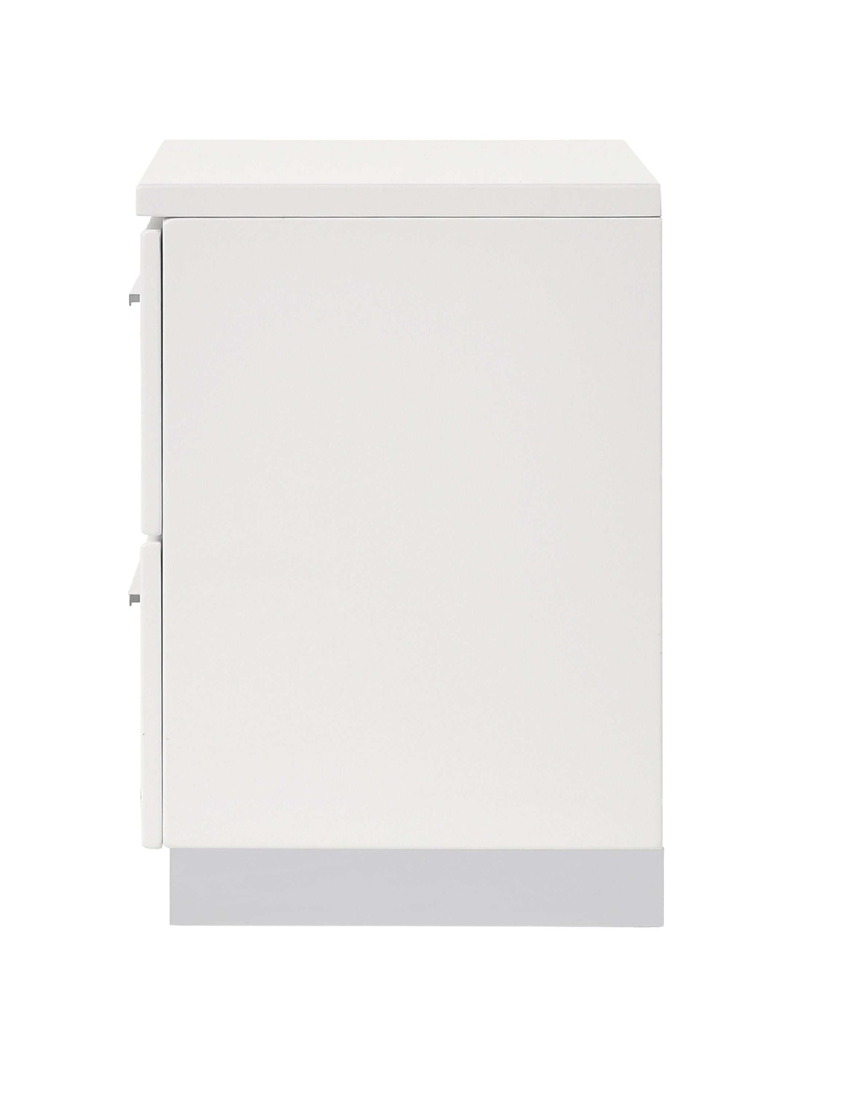 Felicity Glossy white Nightstand - Ornate Home