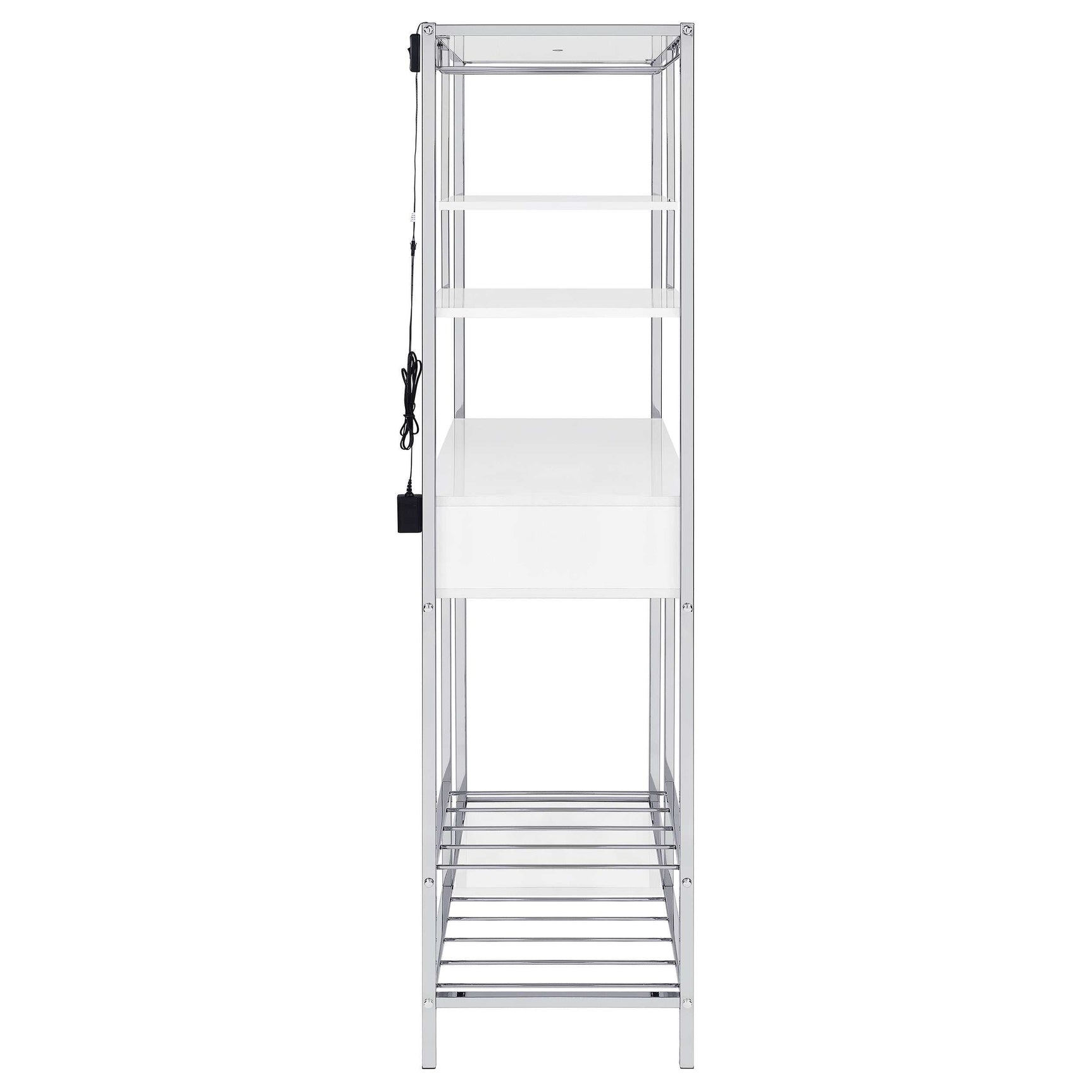 Figueroa White / Silver Wine Cabinet - Ornate Home