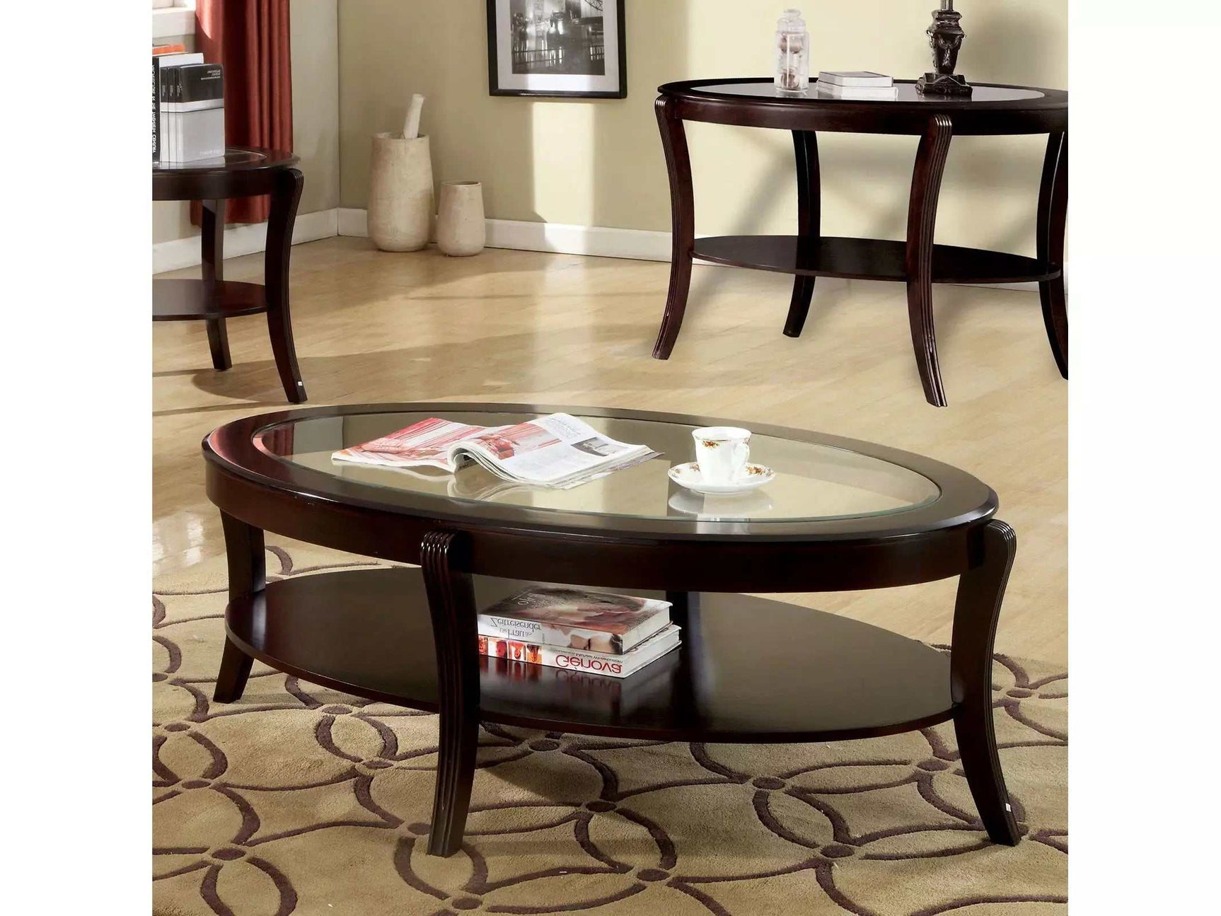 Finley Espresso Coffee Table - Ornate Home