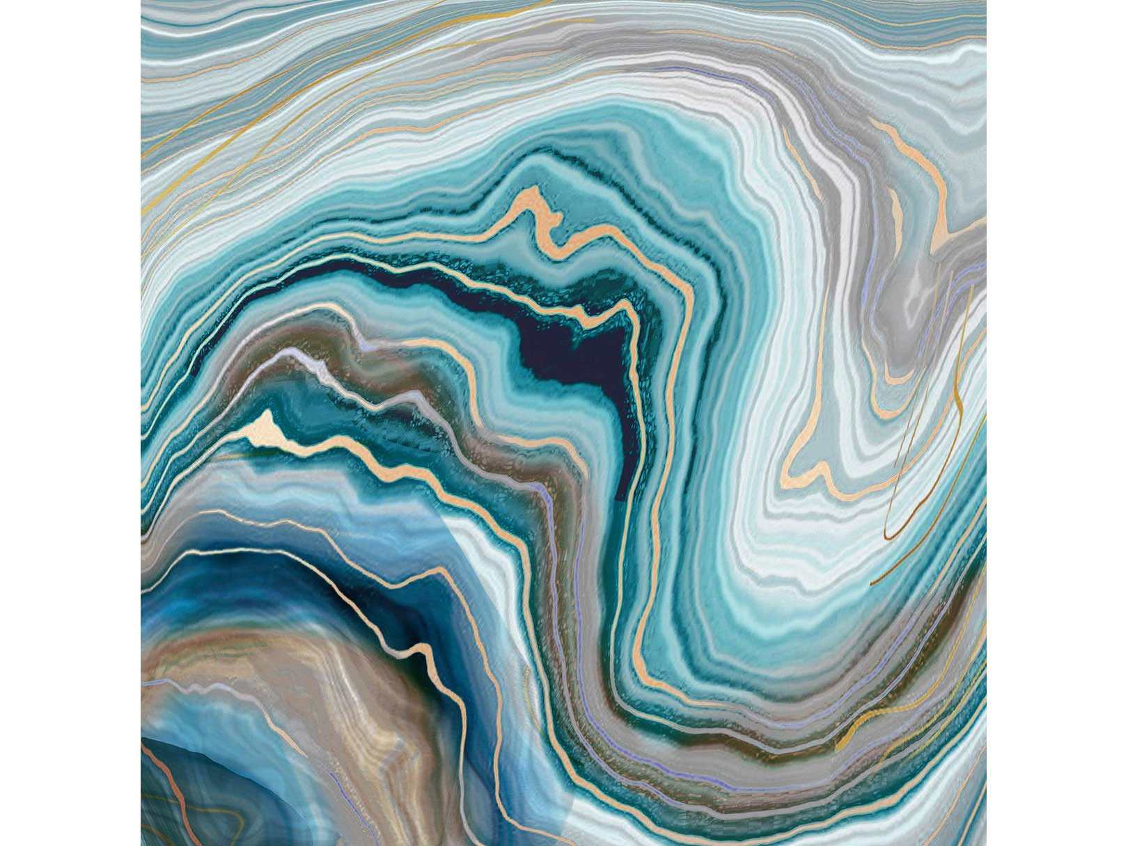 Floating VI Tempered Glass w / Foil Wall Art - Ornate Home