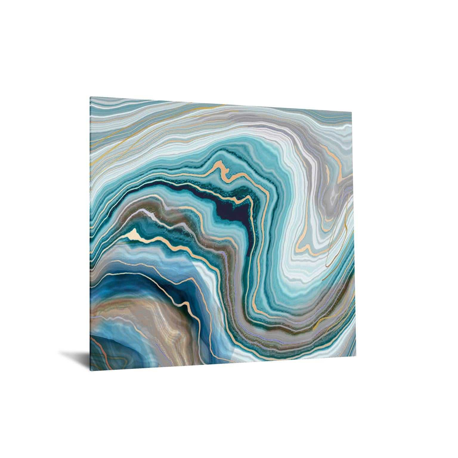 Floating VI Tempered Glass w / Foil Wall Art - Ornate Home