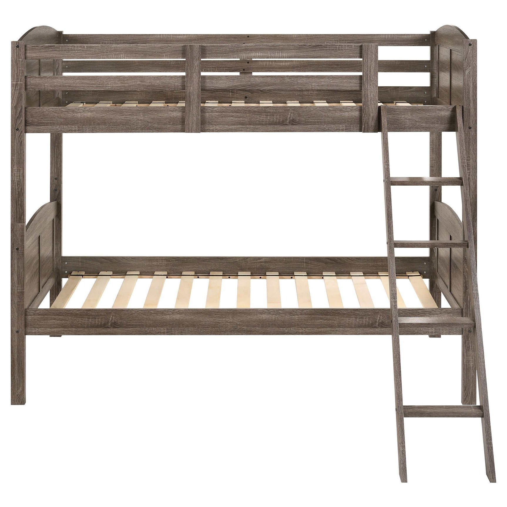 Flynn Weathered Brown Twin / Twin Bunk Bed - Ornate Home