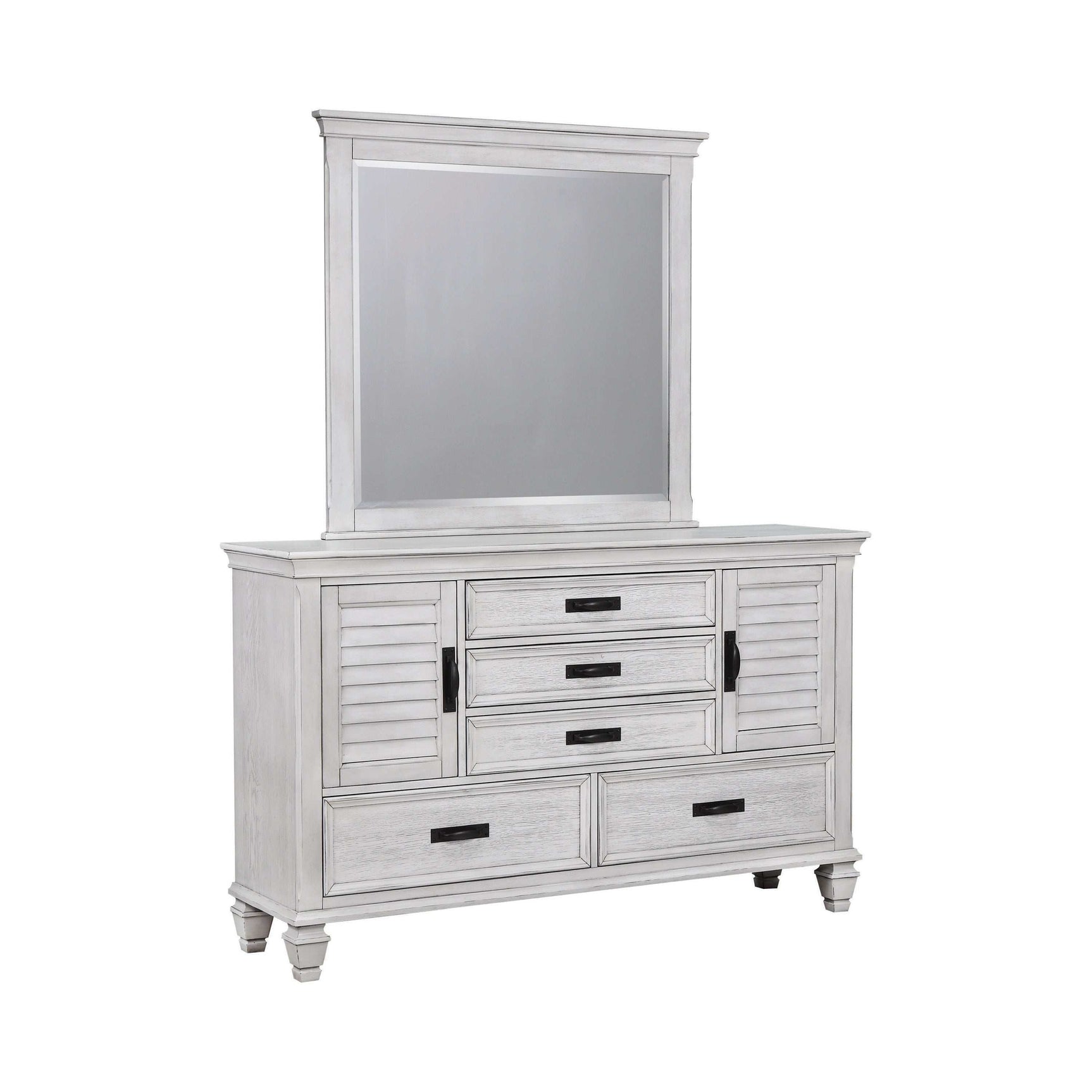 Franco Antique White Dresser - Ornate Home