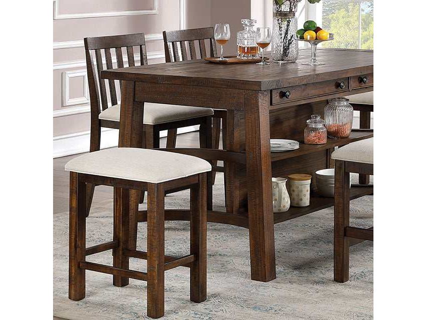 Fredonia Rustic Oak Counter Height Table - Ornate Home