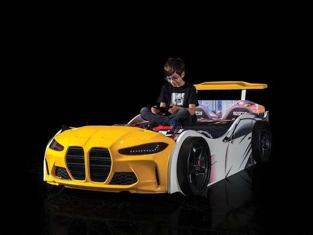 GTX Carbed Yellow Kid Bed / Mattress Included - Ornate Home