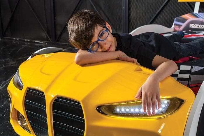 GTX Carbed Yellow Kid Bed / Mattress Included - Ornate Home