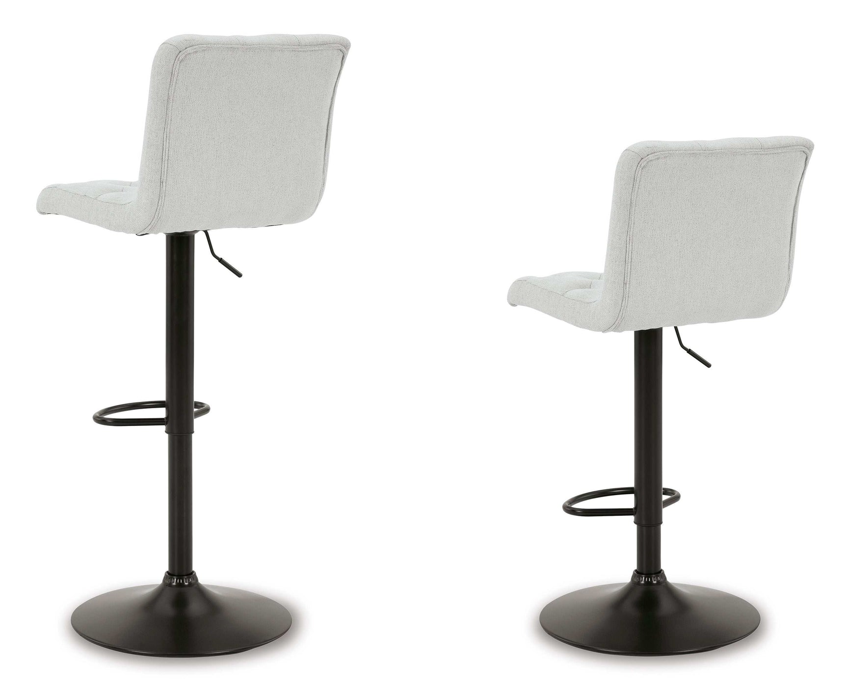 Gaddison Light Beige & Black Bar Height Bar Stool (Set of 2) - Ornate Home