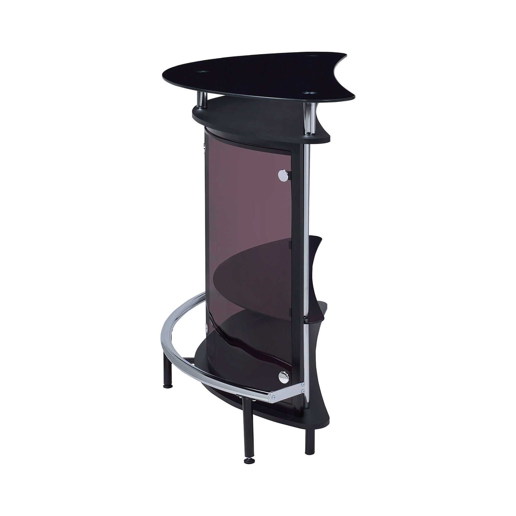 Gaia Black & Chrome Bar Unit - Ornate Home