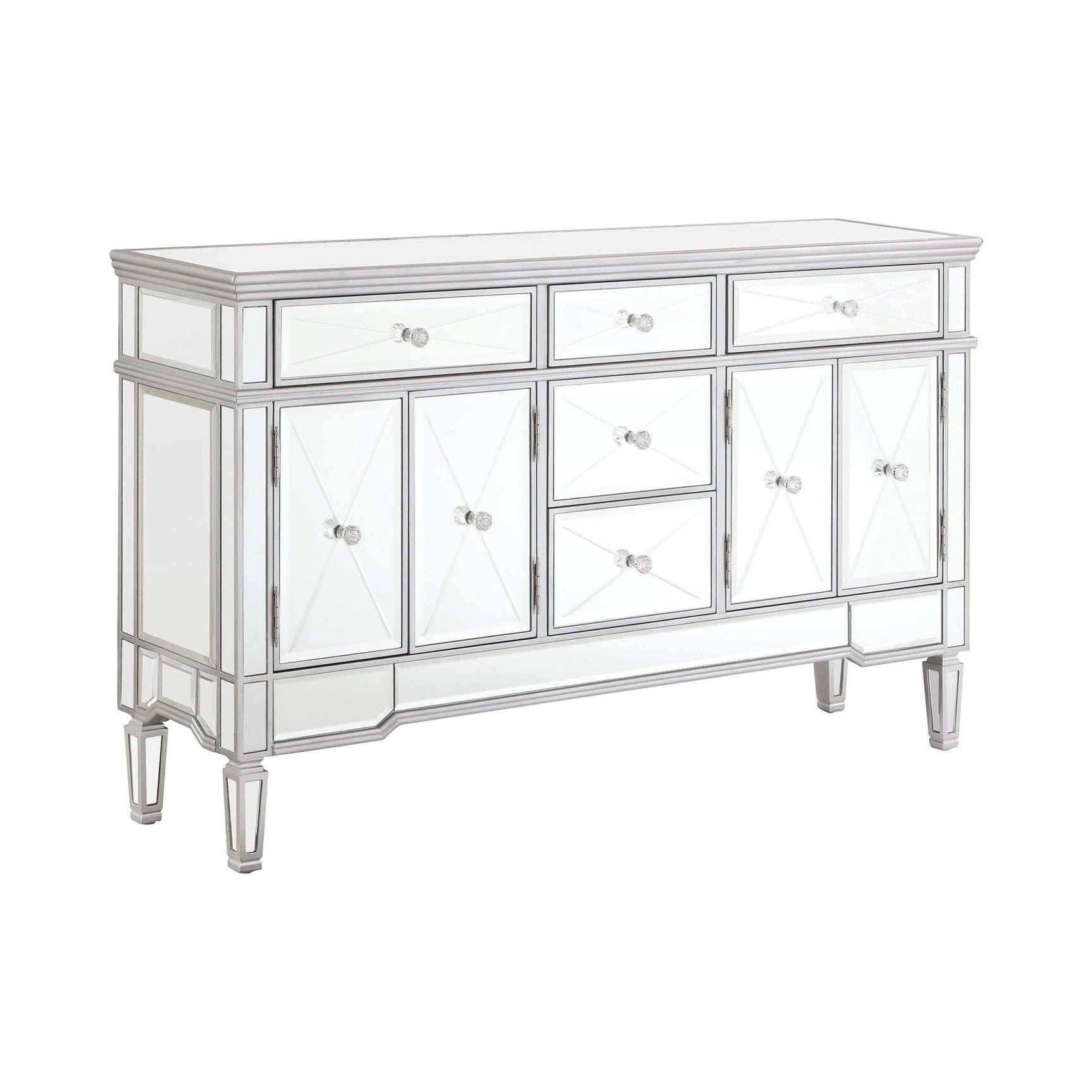 Garbo Silver Accent Cabinet - Ornate Home