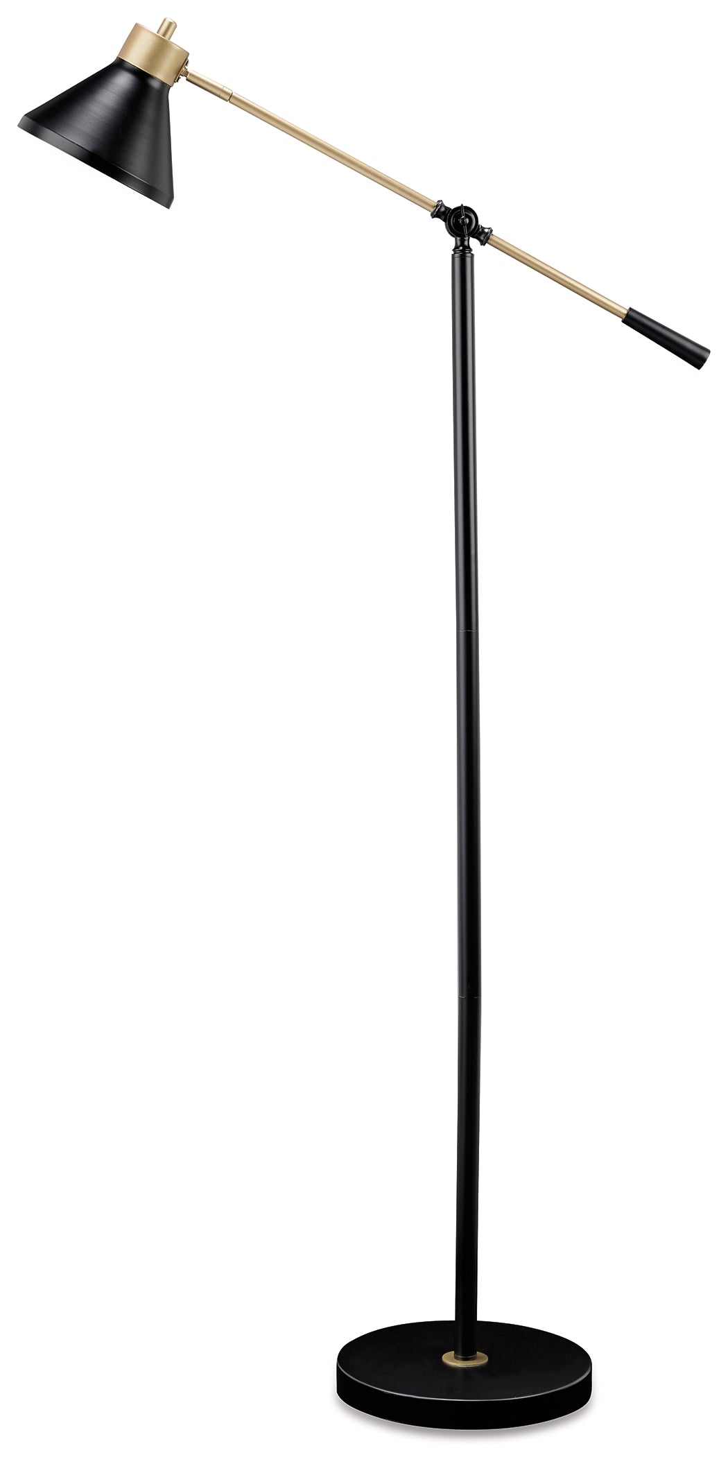 Garville Floor Lamp Black/Gold Finish - Ornate Home