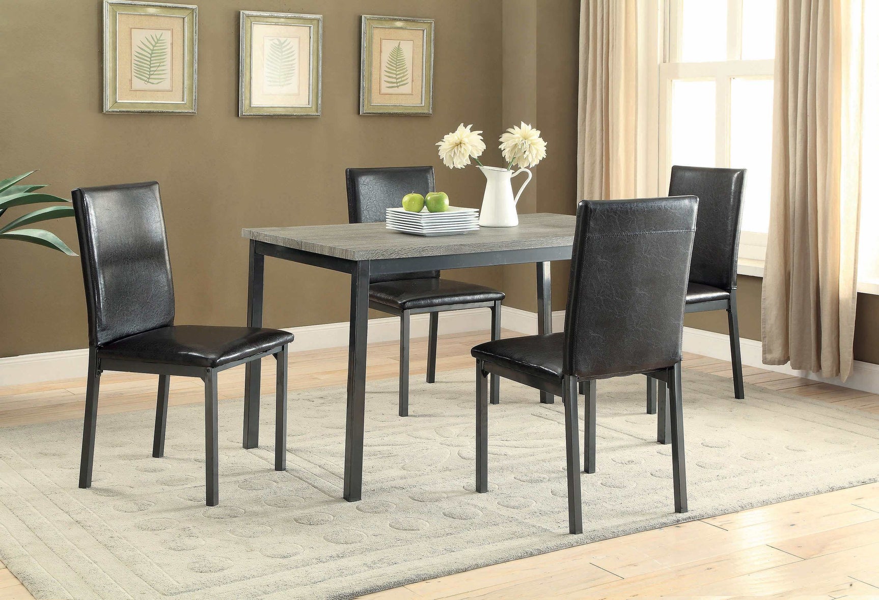 Garza Black Dining Table - Ornate Home
