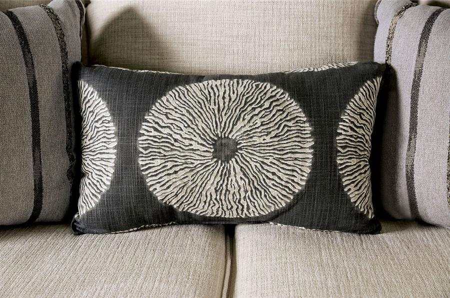 Germaine Ivory Stationary Sofa & Loveseat 2pc - Ornate Home