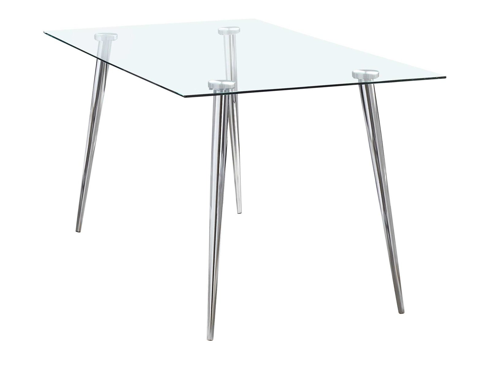 Gilman Chrome Glass Top Dining Table - Ornate Home