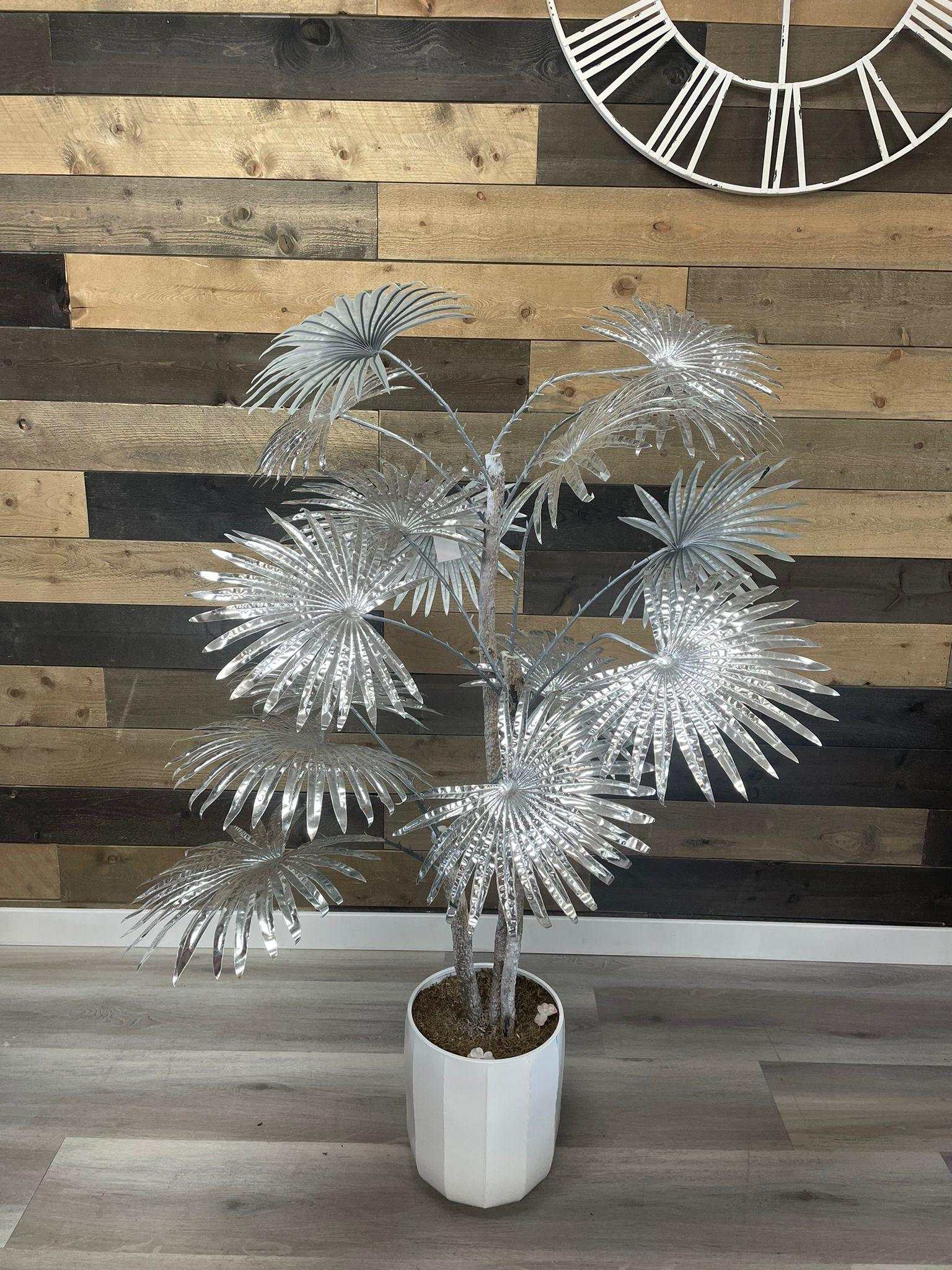 Gleaming Silver Fan Palm - Ornate Home
