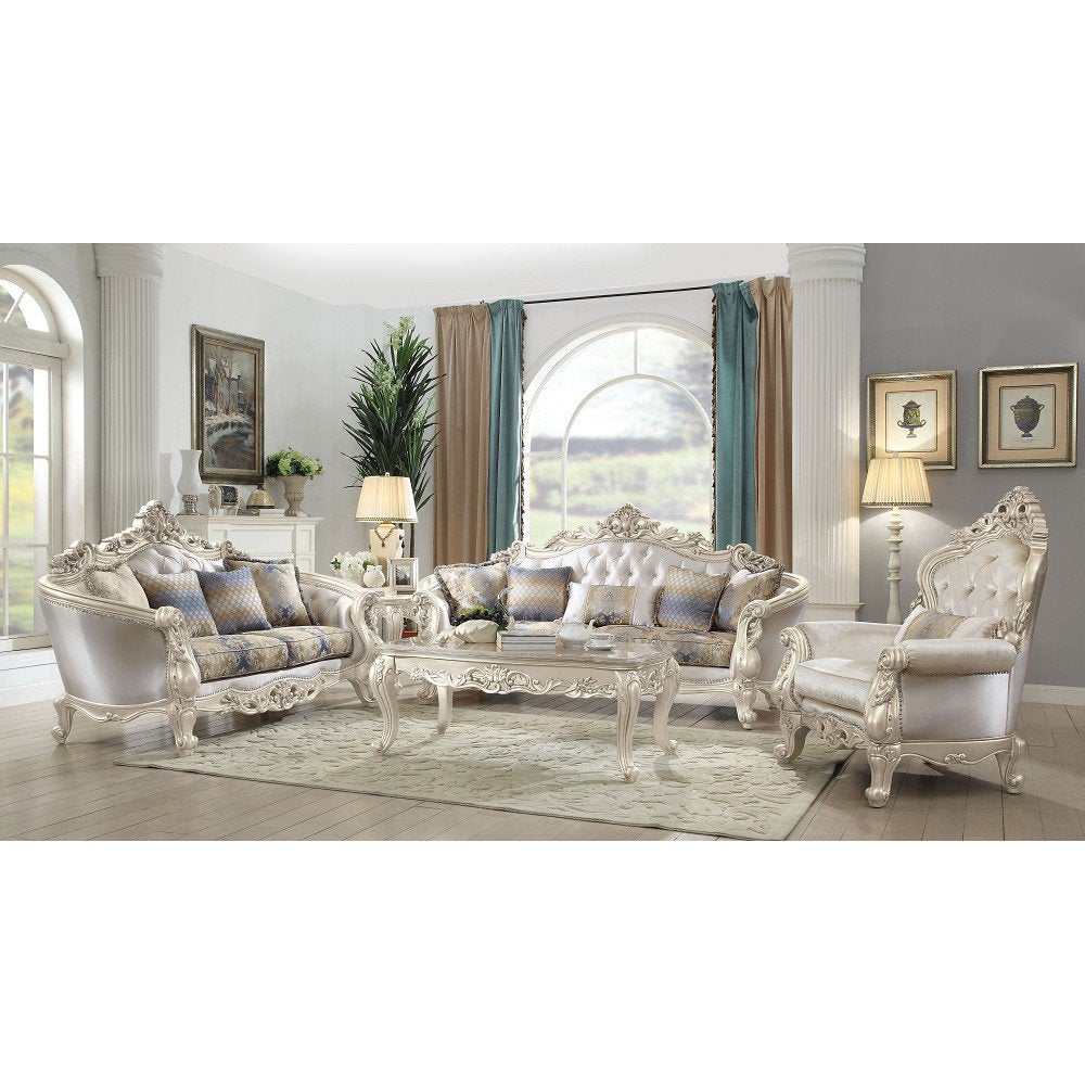 Gorsedd Cream & Antique White Armchair - Ornate Home