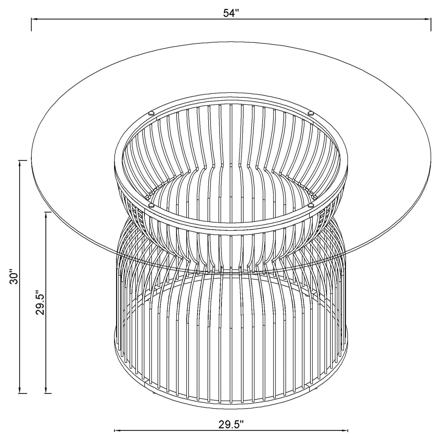 Granvia Clear / Gunmetal Dining Table - Ornate Home