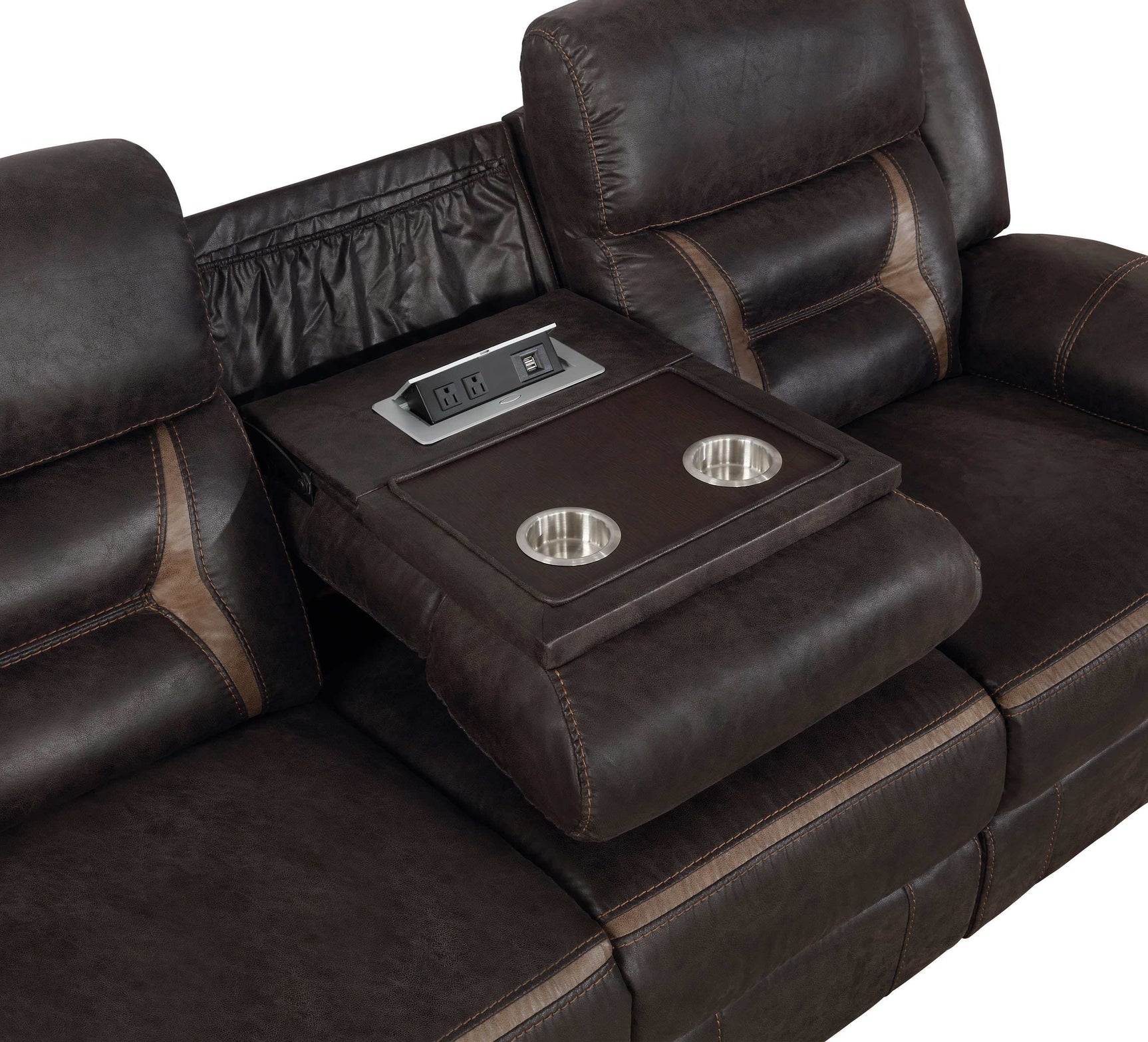Greer Brown Motion Sofa - Ornate Home
