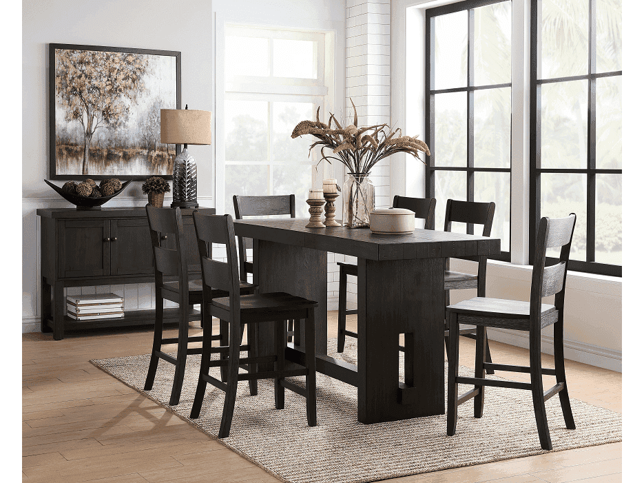 Haddie Distressed Walnut Counter Height Table - Ornate Home