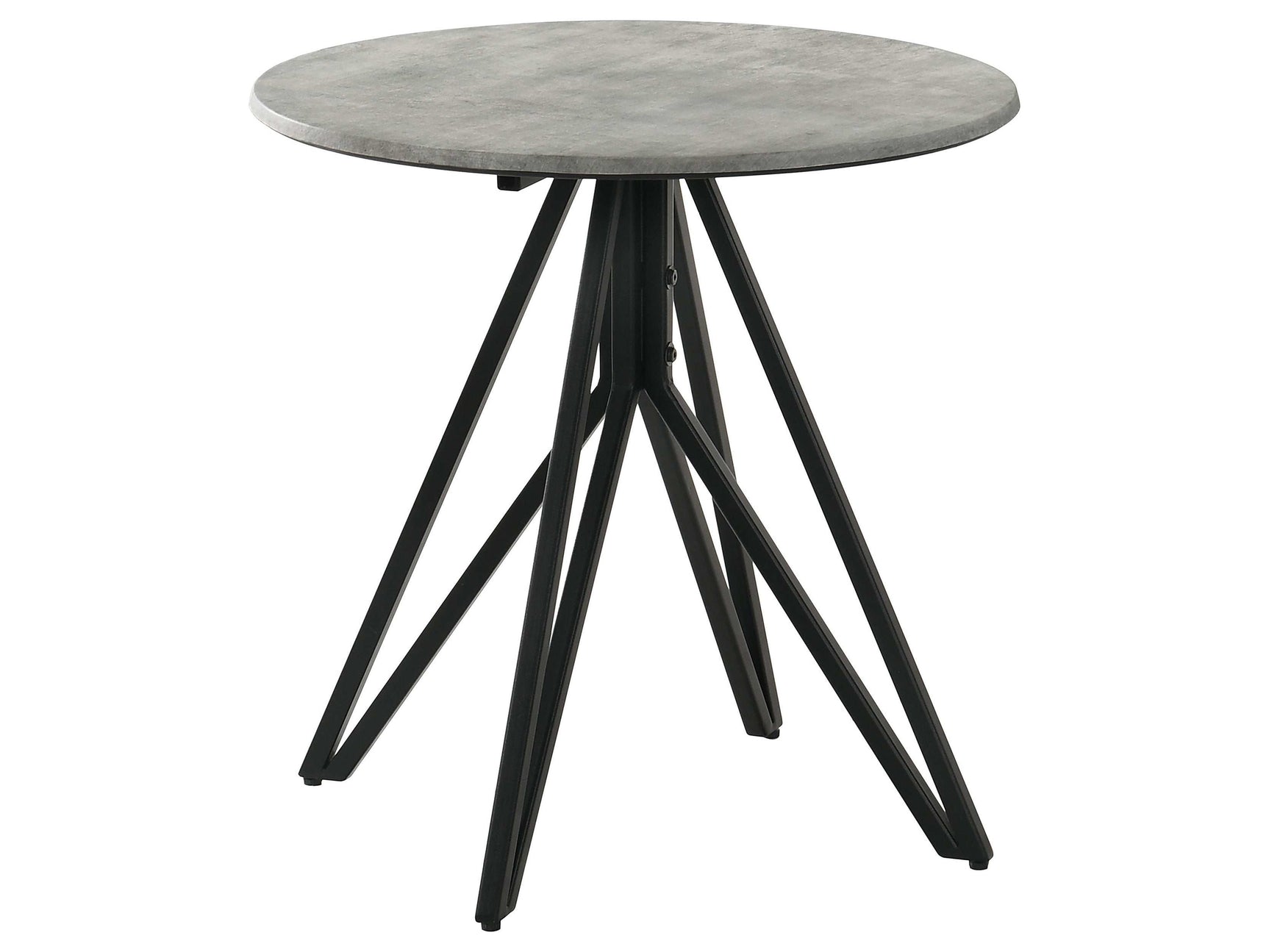Hadi Cement / Gunmetal End Table - Ornate Home