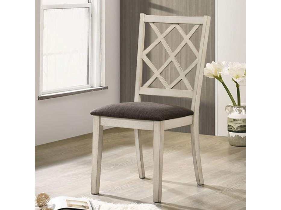 Haleigh Antique White & Gray Side Chair (Set of 2) - Ornate Home