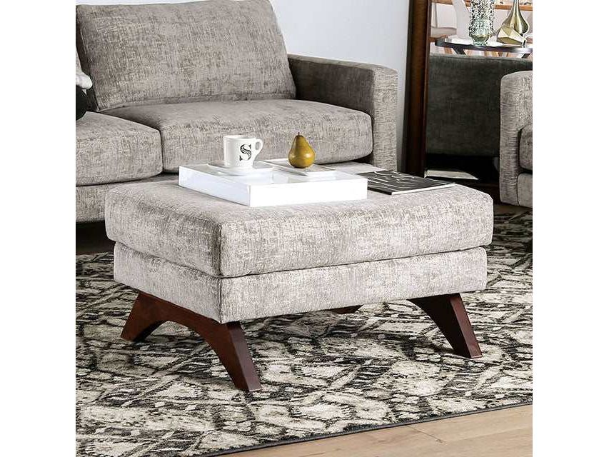 Harlech Gray Ottoman - Ornate Home