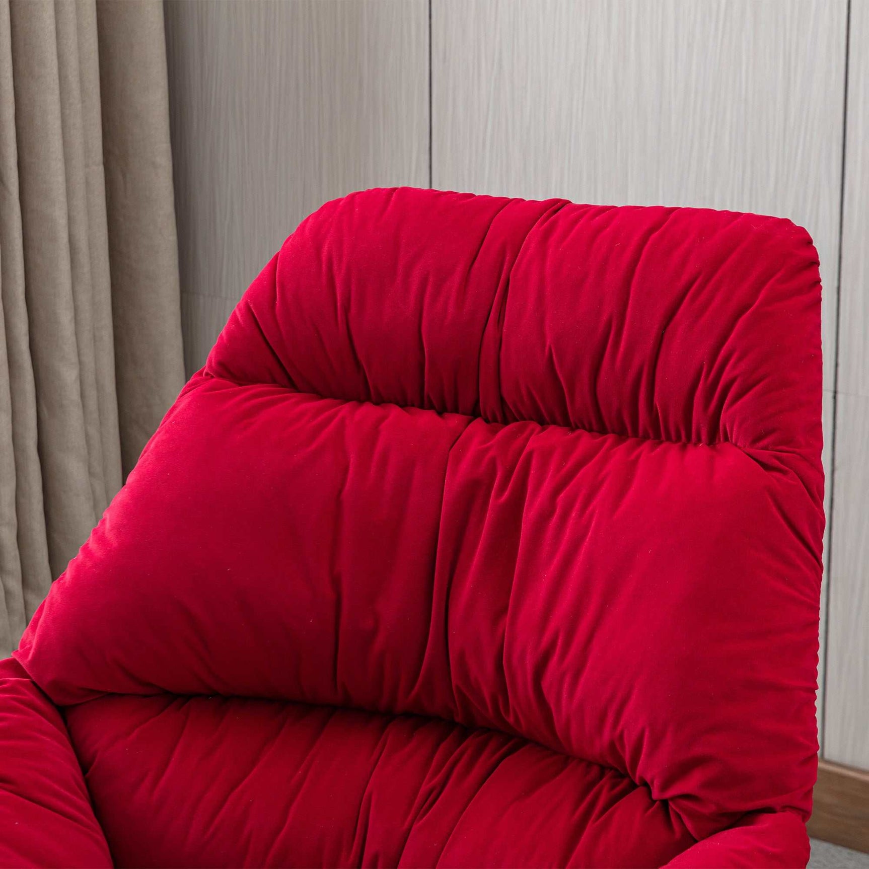 Harmony Plush Velvet Red Rocking Chair - Ornate Home