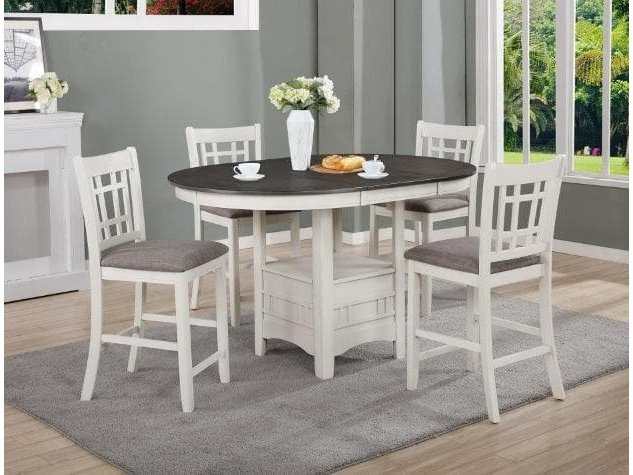 Hartwell Chalk/Gray Counter Height Chair - Ornate Home