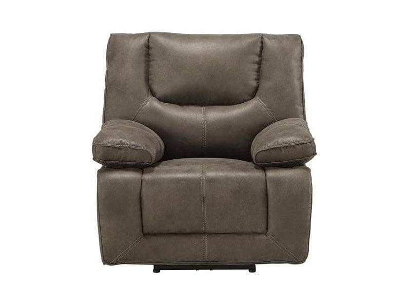 Harumi Power Motion Recliner in Gray LeatherAire - Ornate Home